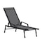 Flash Furniture Black/Black Adjustable Chaise Lounge with Arms JJ-LC323-BLK-BLK-GG - alternate 9